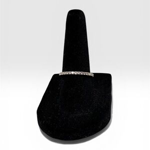 14K White Gold Diamond Stack Ring – Real Diamonds – Minimalist Band